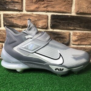 Nike Men’s 12.5 Force Zoom Trout 8 Elite Grey Metal Baseball Cleats CZ5913-001